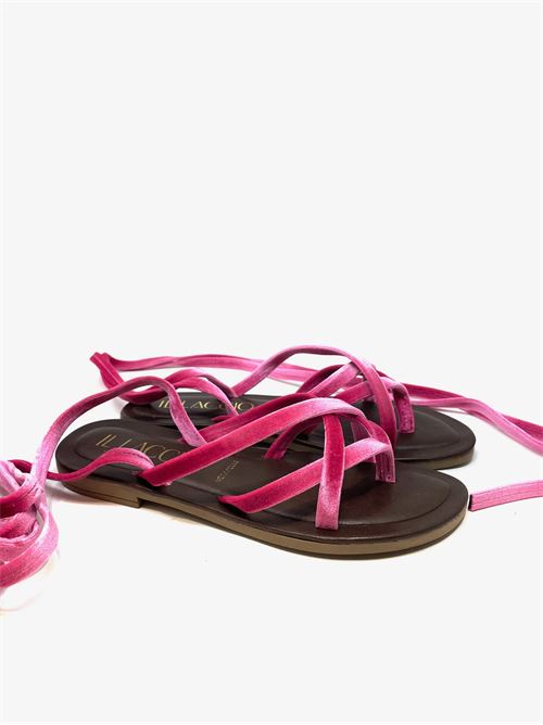Sandalo donna in velluto IL LACCIO | 2285VELLUTOFUCSIA